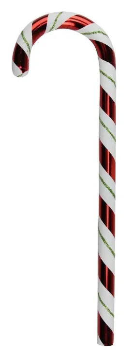 13" Shiny Candy Cane Ornament