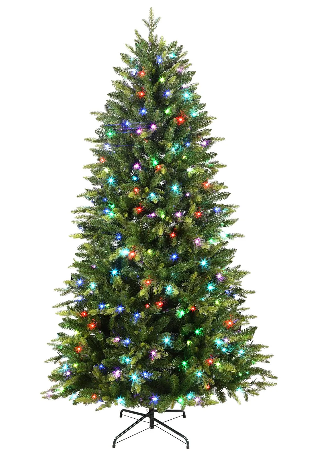 5ft Upgraded Prelit Color Changing RGB Lights Artificial Hinged Christmas Tree with Remote Control