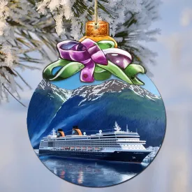 Alaskan Cruise Adventure Wooden Ornaments by G.Debrekht - Wildlife Holiday Décor - 870032