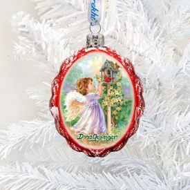 Angels Are Near Mercury Glass Ornament by D. Gelsinger - Nativity Holiday Décor - 778116-DG