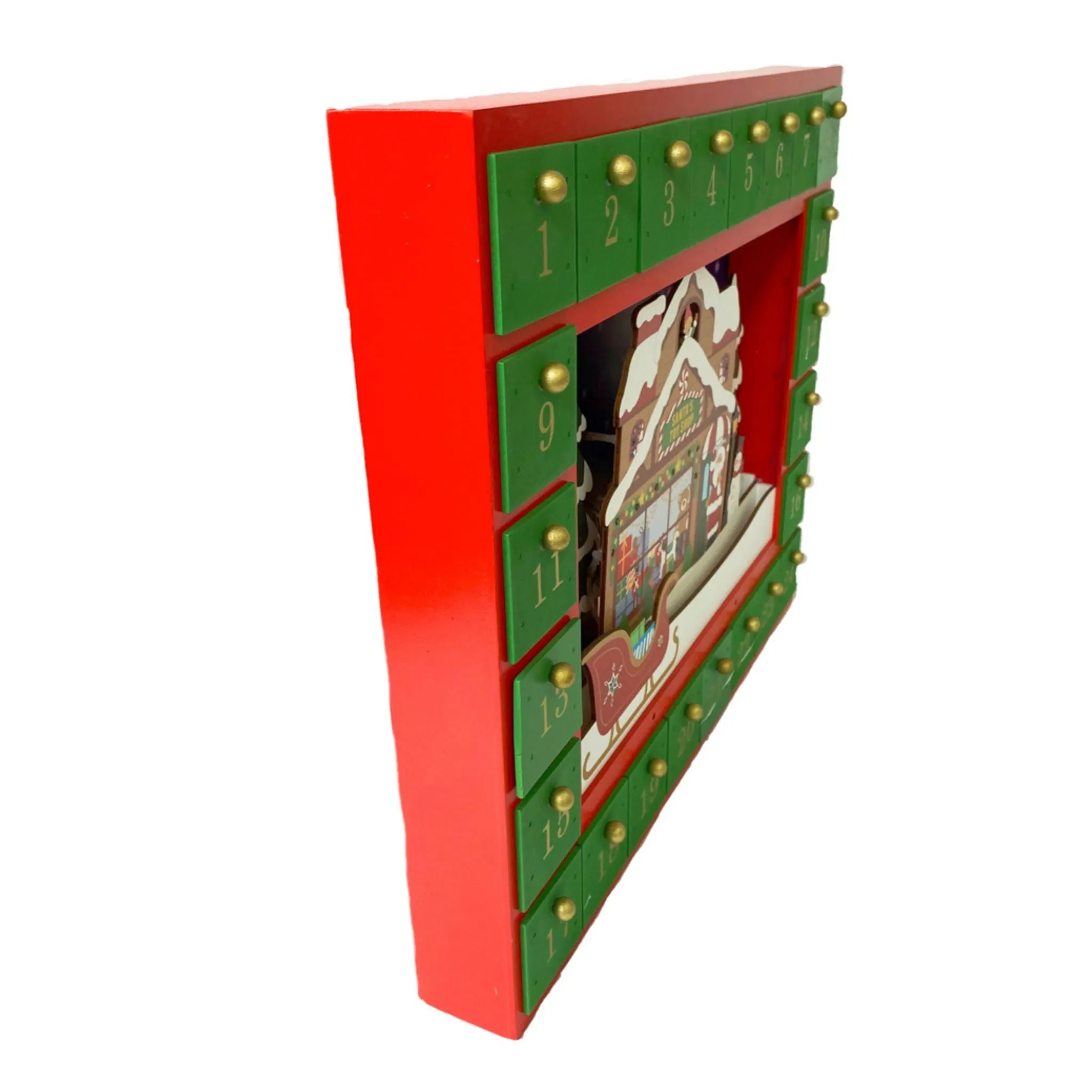 Battery Operated Santa Toy Shop Advent Calendar