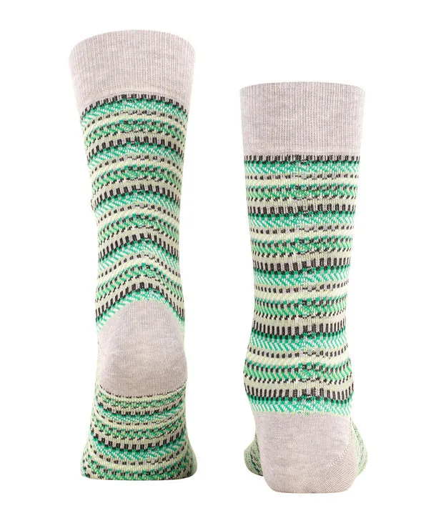 Burlington Fair Isle Men's Socks Arctic Mel