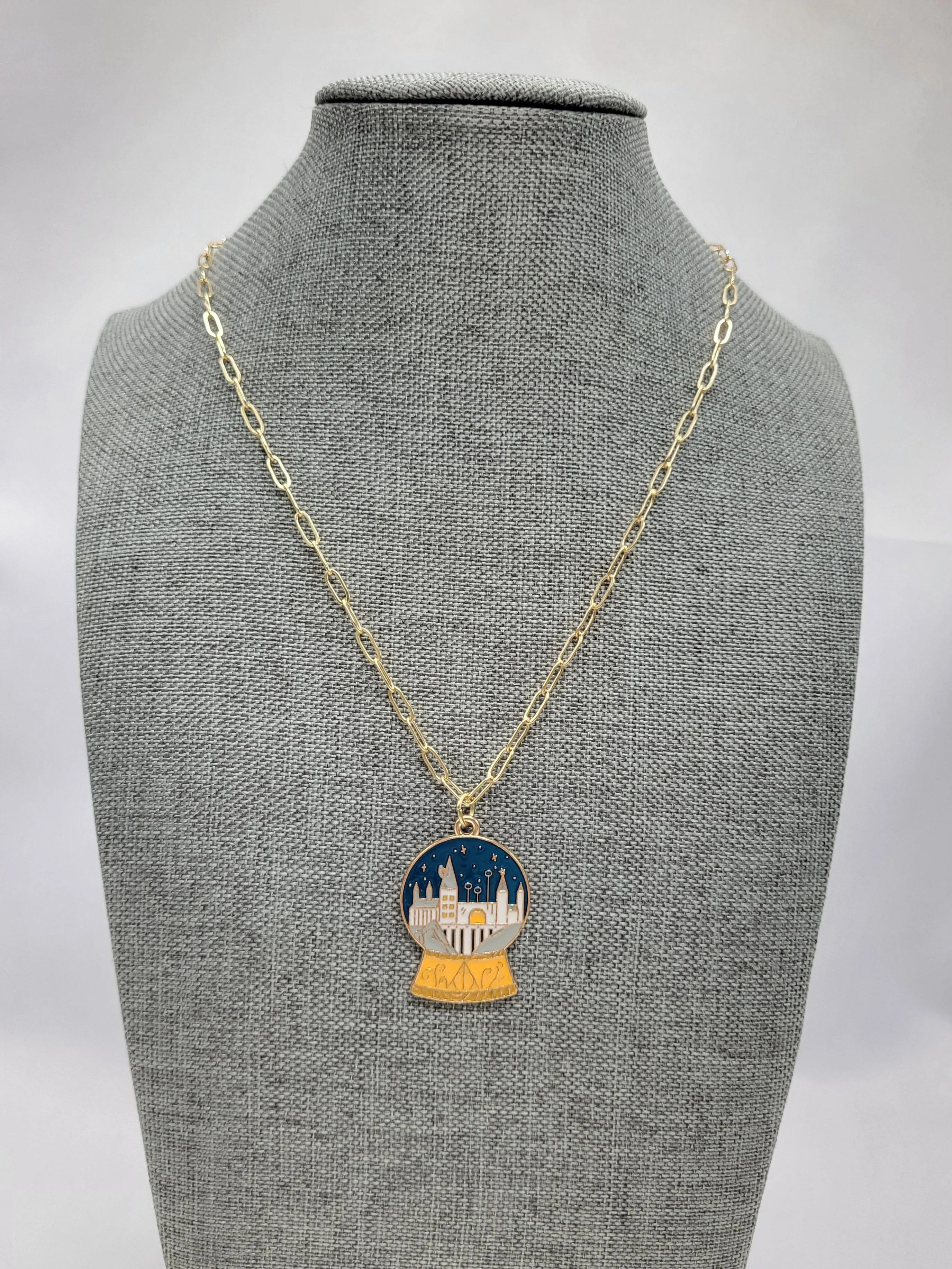 Castle Snow Globe Necklace