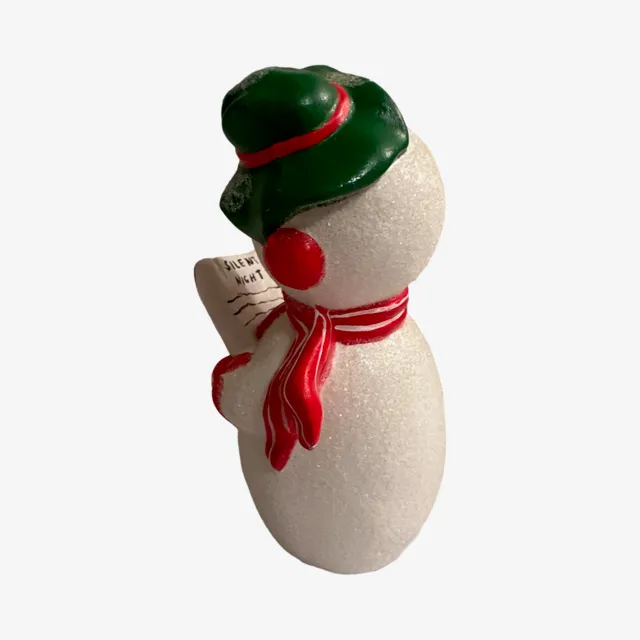 Ceramic Singing Snowman Figure