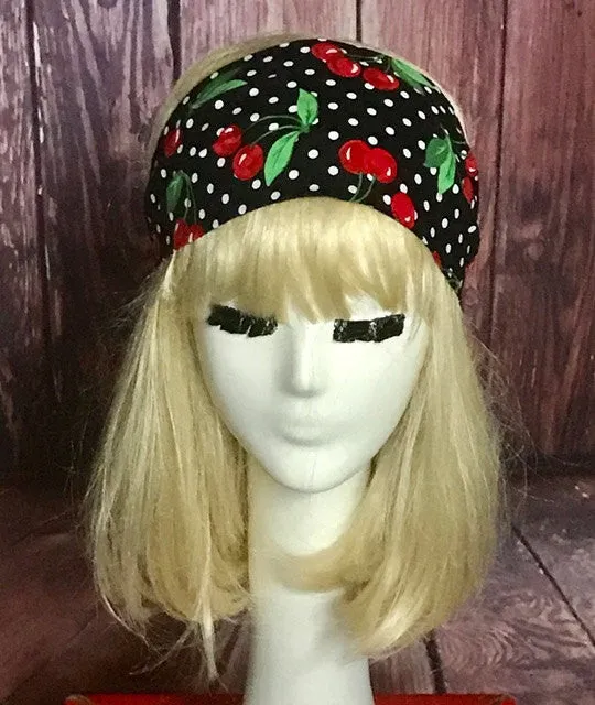 Cherry Print Cotton Headband