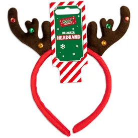 Christmas Reindeer Headband - Festive Holiday Costume Accessory Santa Claus Rudolph Antlers