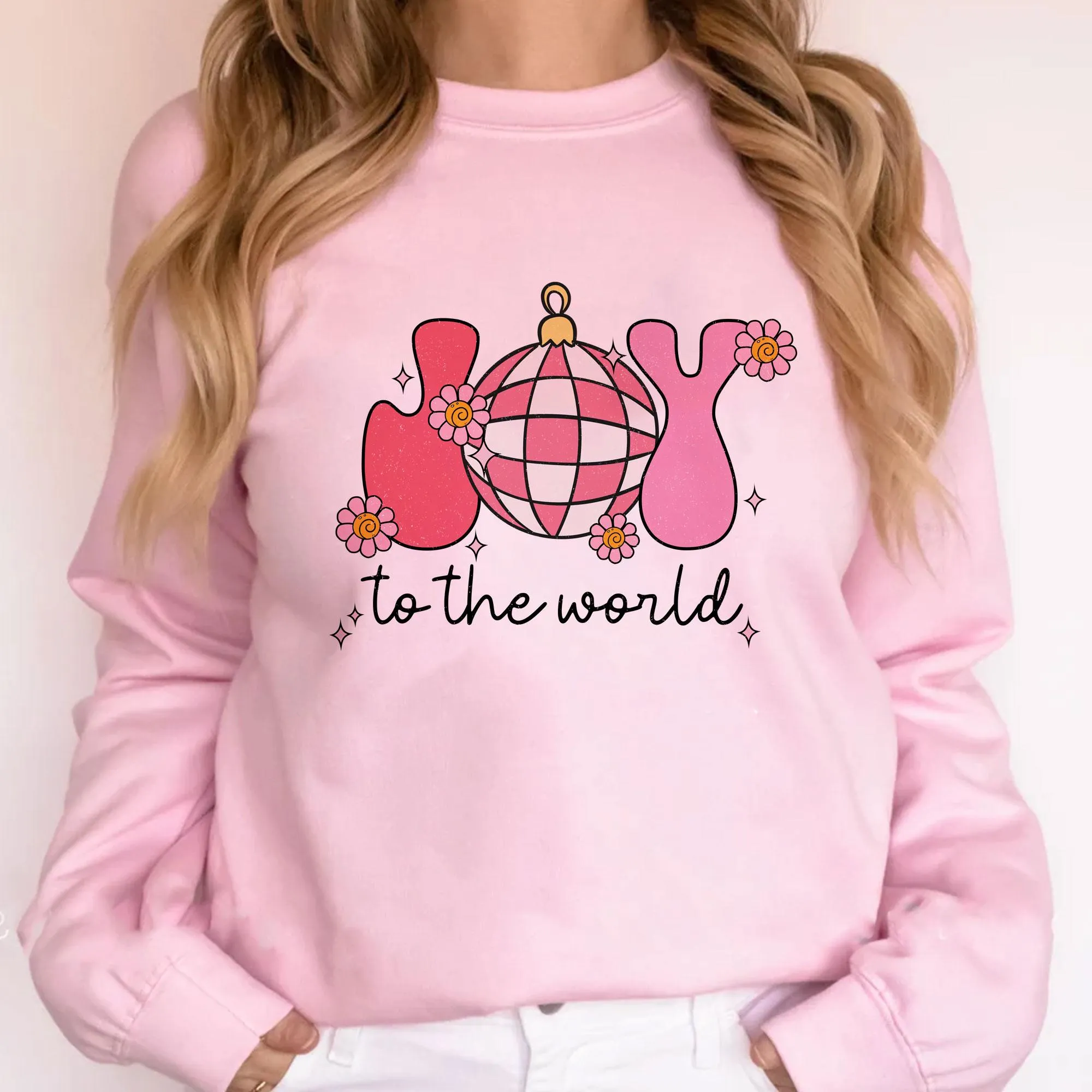 Christmas Sweater | Retro Christmas Jumper | Pink Christmas Sweater | Cute Xmas Sweater | Bauble Christmas Jumper | Long Sleeve Jumper |