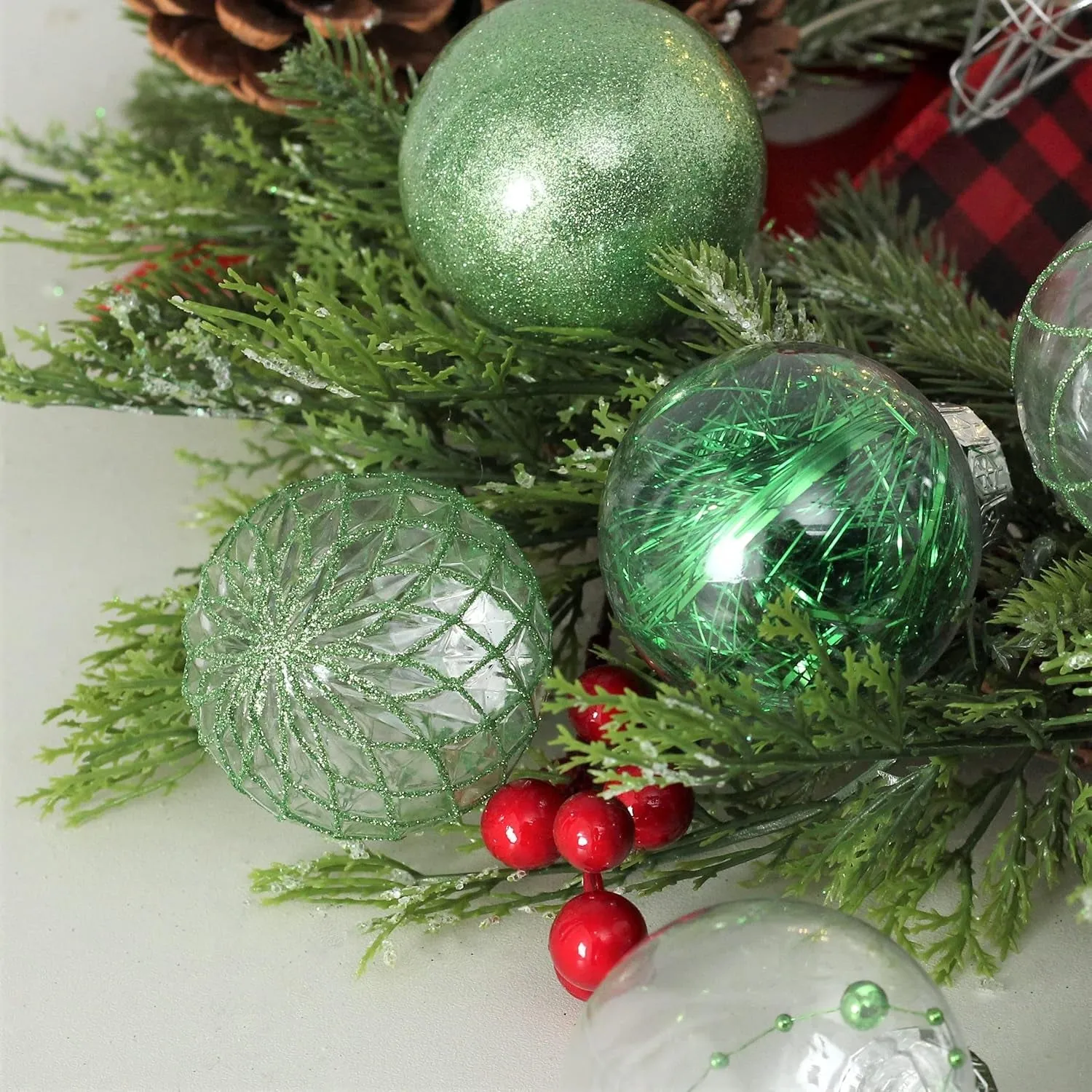 Clear Christmas Ball Ornaments, 30Ct Shatterproof