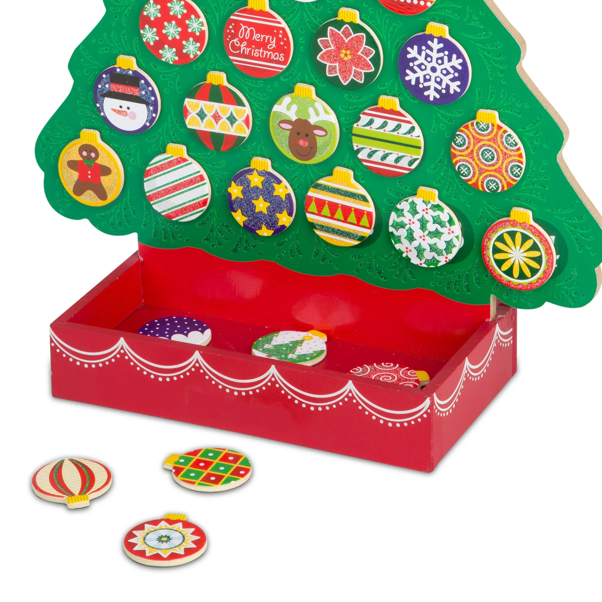 Countdown to Christmas Wooden Seasonal Calendar