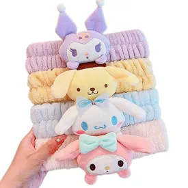 Cute Sanrio Hair Accessories Ultra Soft Makeup Face Spa Headbands