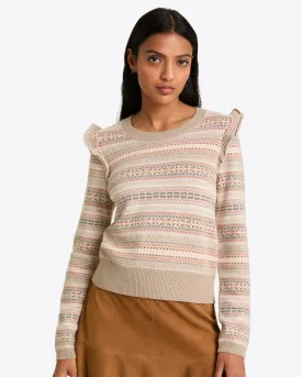 Fairisle Flutter Sleeve Sweater