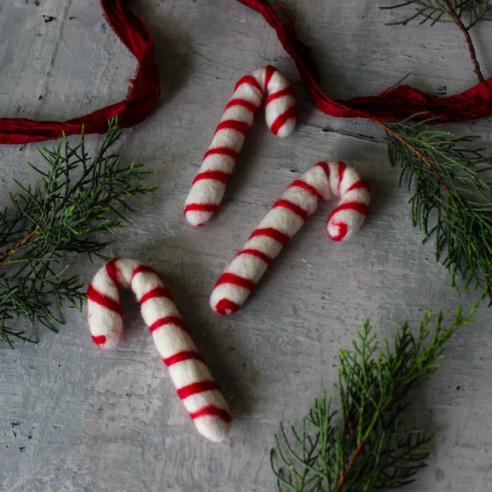 Felt Christmas Candy Canes