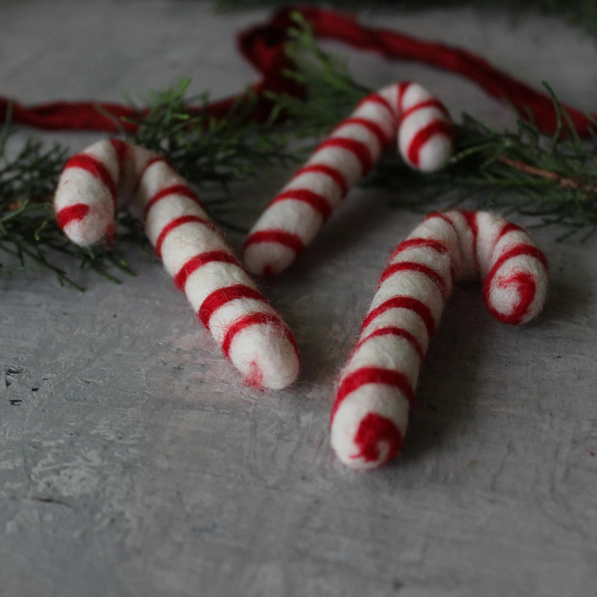 Felt Christmas Candy Canes