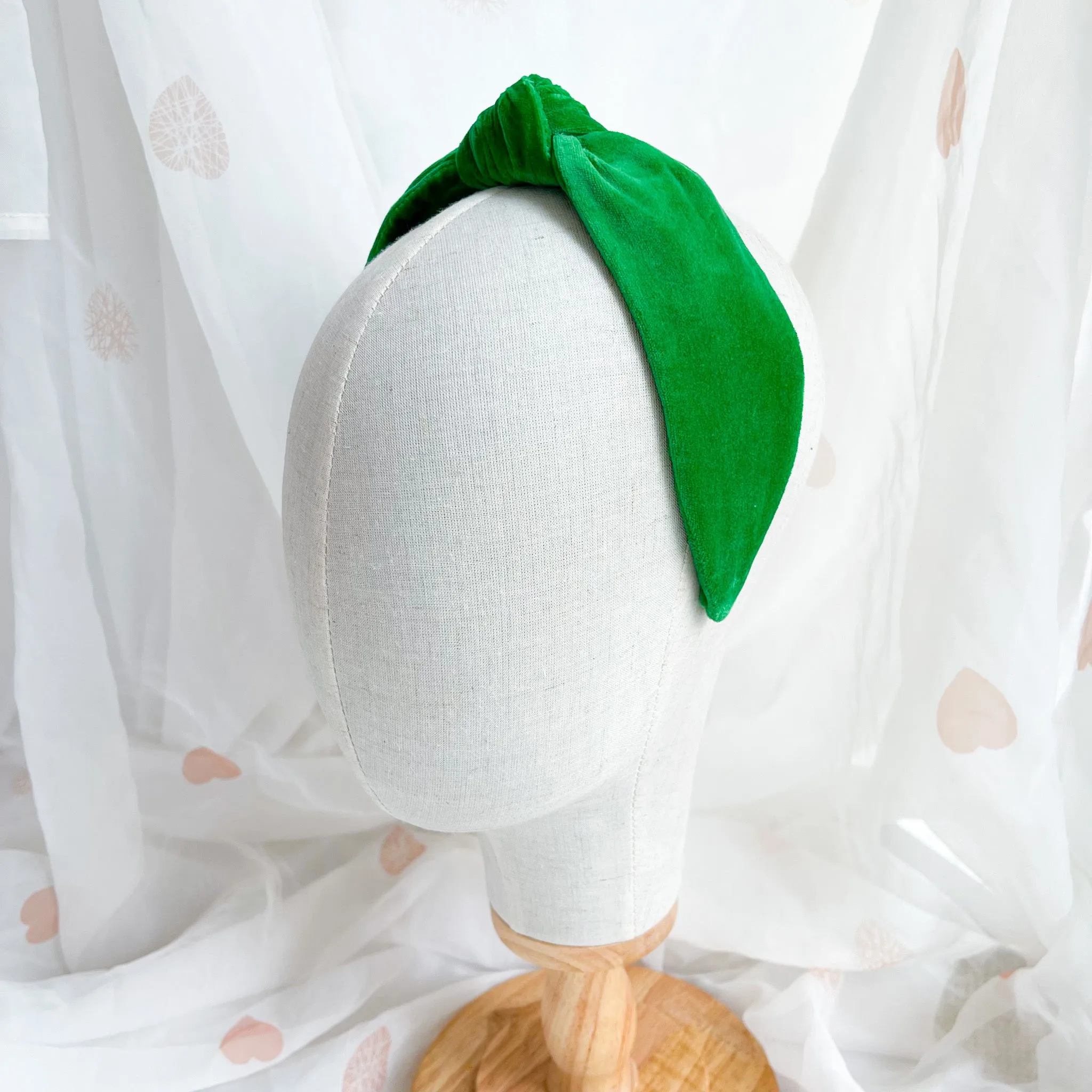 Green Velvet Knot Headband