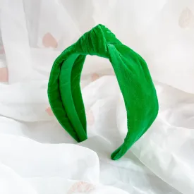 Green Velvet Knot Headband