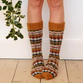 Hilda Fair Isle Knitted Socks