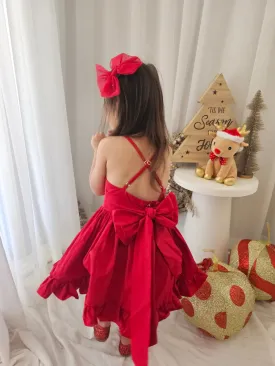 Holly Girls Red Christmas Dress