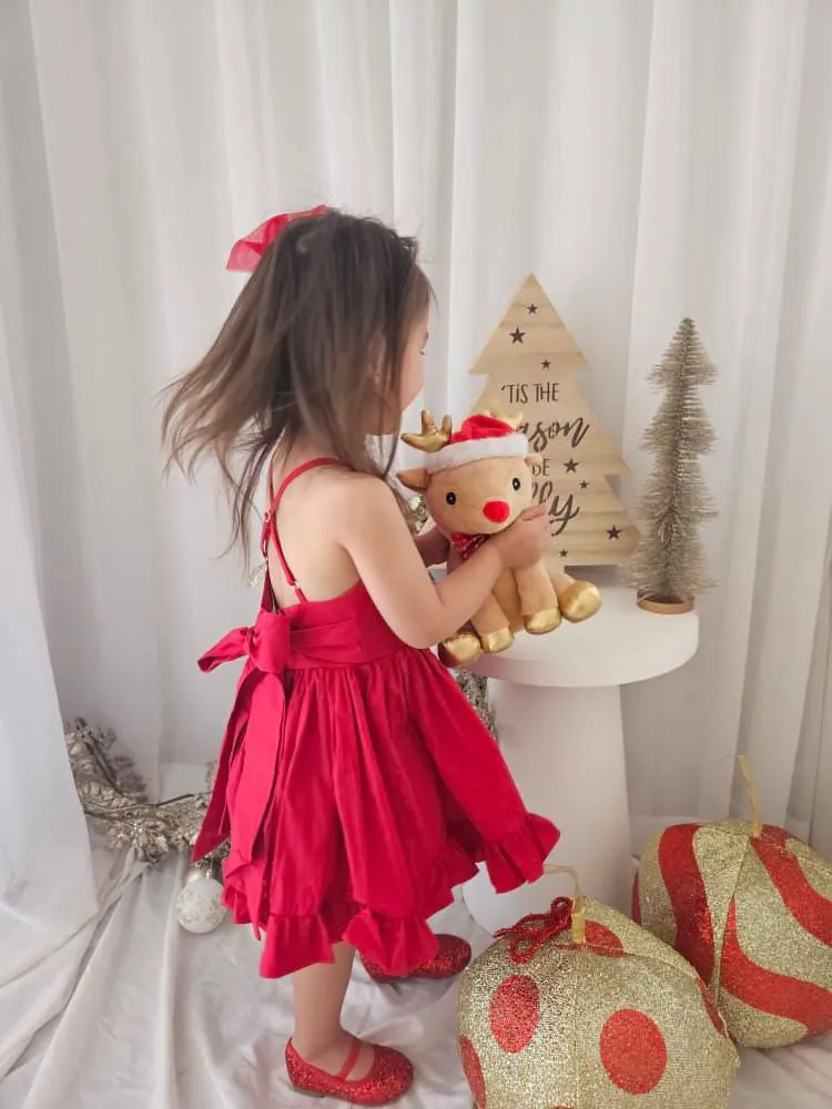 Holly Girls Red Christmas Dress