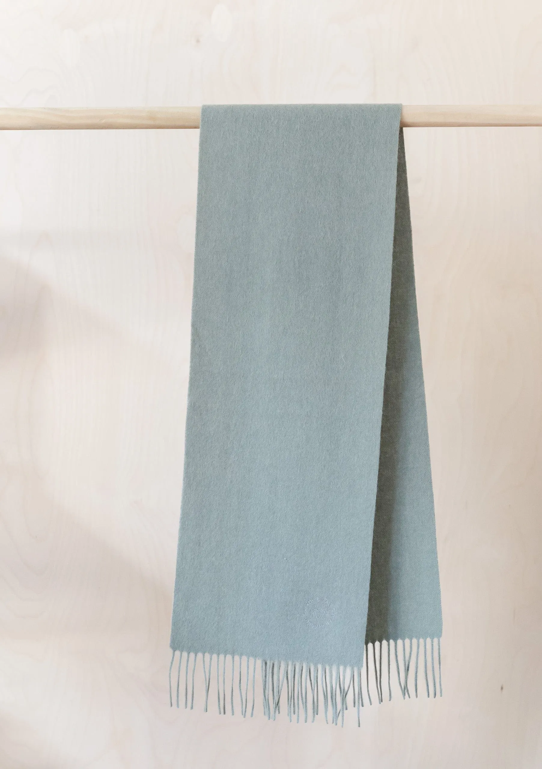 Lambswool Kids Scarf in Sage Melange