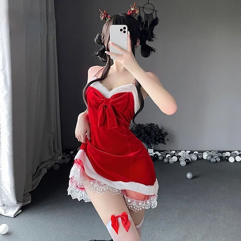 Layered Santa Ribbon Dress