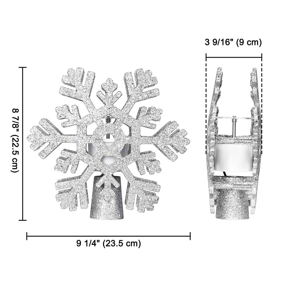 Lighted Tree Topper Projector (Star Snowflake Options)