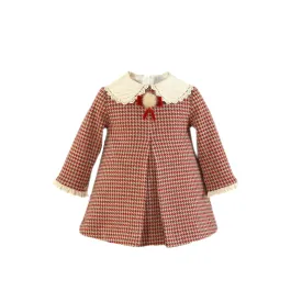 Miranda AW24 - Baby Girls Red & Cream Check 147V