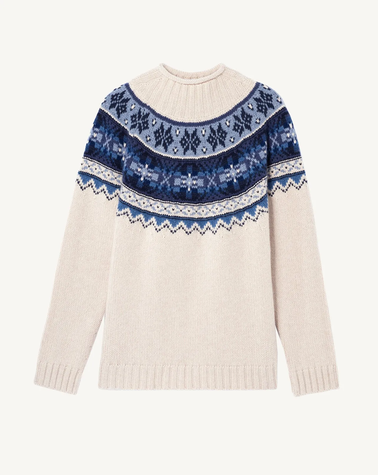 Pull col montant fairisle