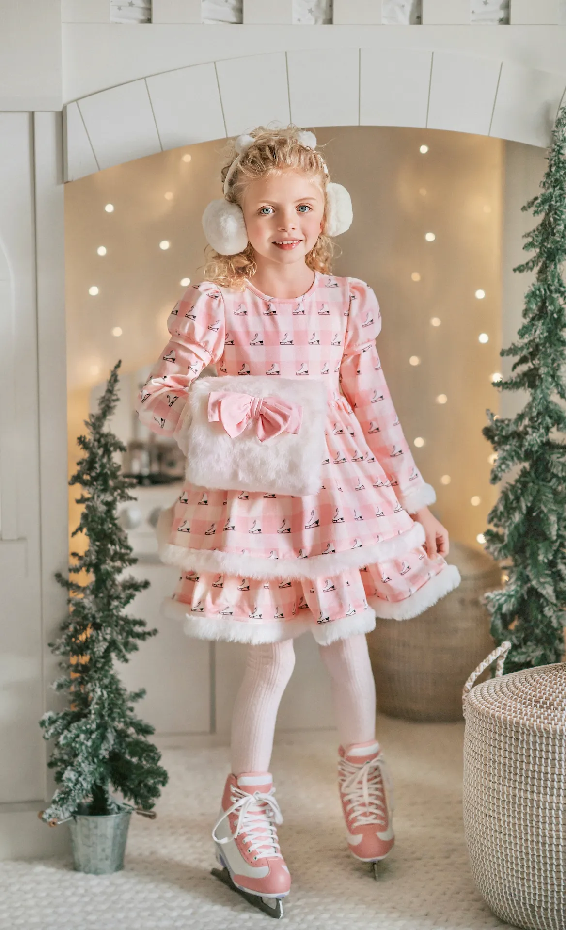 Silver Skates Twirl Dress and Hand Muff