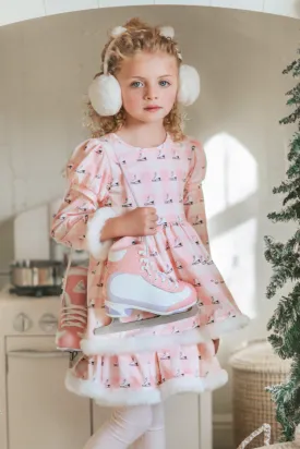 Silver Skates Twirl Dress and Hand Muff