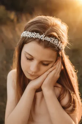 Victoria Flower Girl Pearl Headpiece